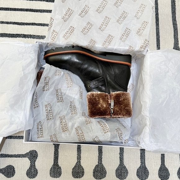 REGARDE LE CIEL NIKA-18 Furry Cuff Winter Booties - Picture 9 of 12